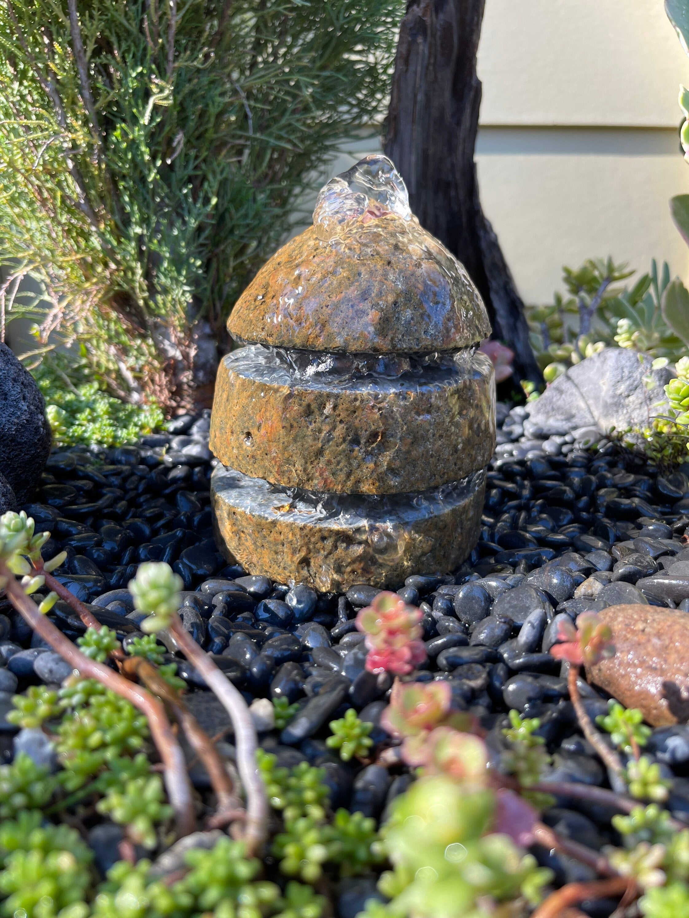 Rock Water Fountain | Bird Bath Fountain | Rock Garden Fountain | Garden Fountain | Garden Décor | Rock Fountain | Garden Ornament